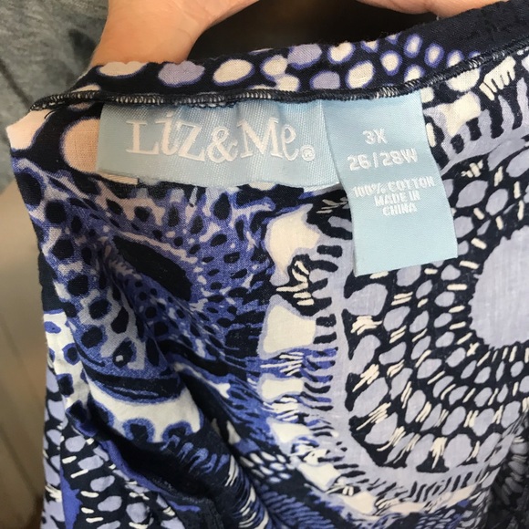 Liz & Me Lightweight Floral Summer Blouse - Picture 6 of 6